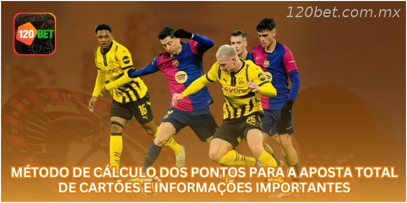Método de cálculo dos pontos para a aposta total de cartões e informações importantes.